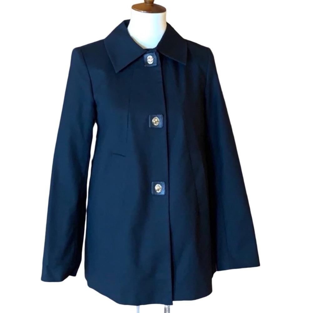 Michael Michael Kors black walker coat / peacoat Size Small